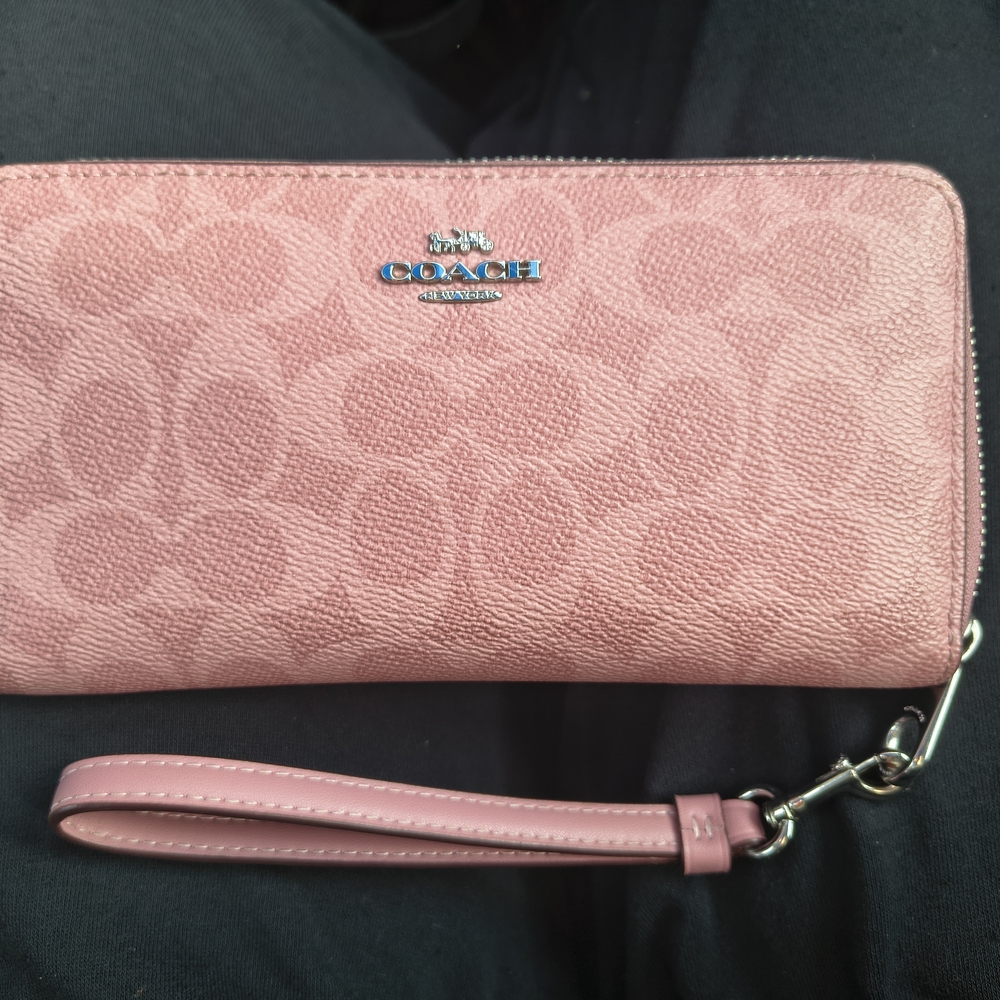 Coach Blush Pink Signature Wristlet